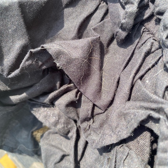 H&M - Black Cotton T-Shirt w/ruffle sleeves - Picture 5 of 8